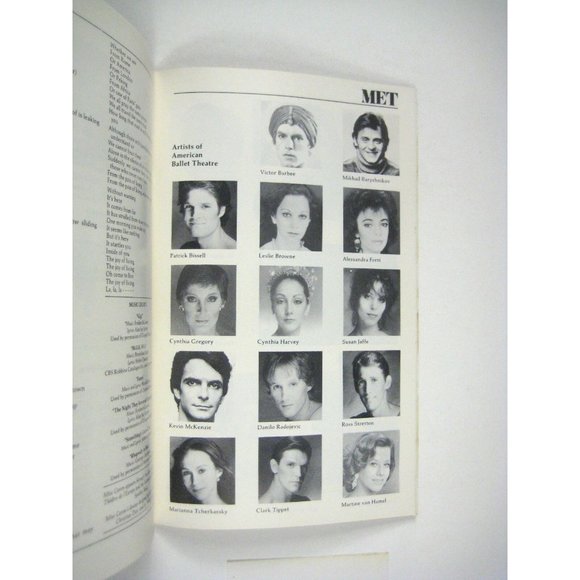 American Ballet Theatre Stagebill 1986 Gala Performance Metropolitan Opera House - Picture 6 of 11